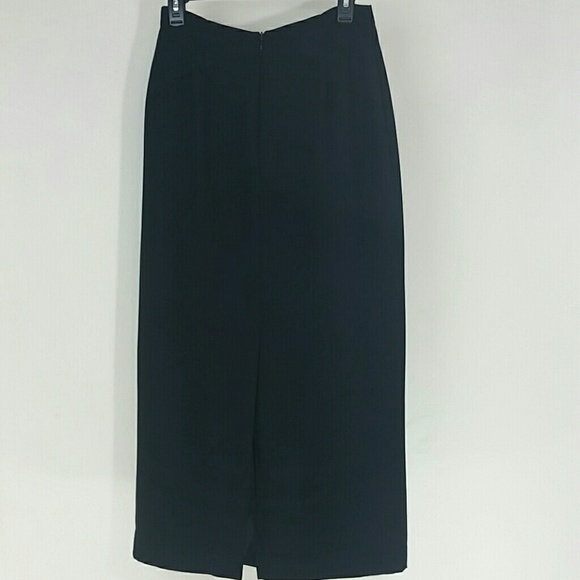 Skirt Maxi Pencil Black polyester - Picture 2 of 2